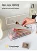 Transparent Dustproof Makeup Brush Storage Box with Lid - Large Capacity Vanity Organizer