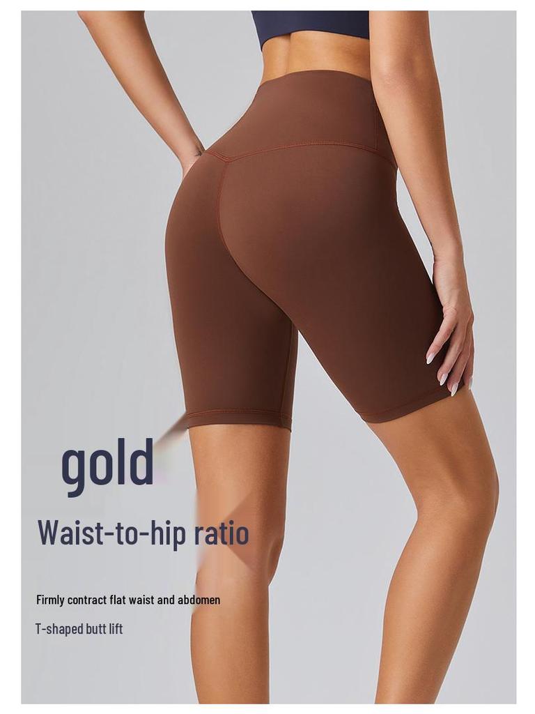 High Waist Women's Three-Quarter Yoga Shorts - Tight, Elastic, Hip Lift for Running, Cycling, and Fitness