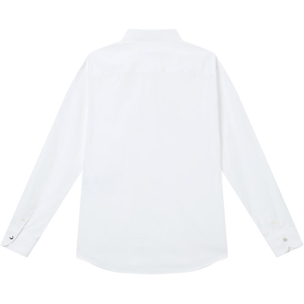 Moncler Simple Solid Color Casual Versatile Pointed Collar Long Sleeve Shirt Men shirts G20912F0000328144001