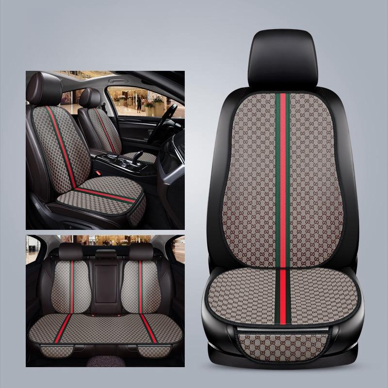 Car Cushion Front Seat Cushion Cotton Linen Fabric Bundle-free Creative Automotive Supplies Set