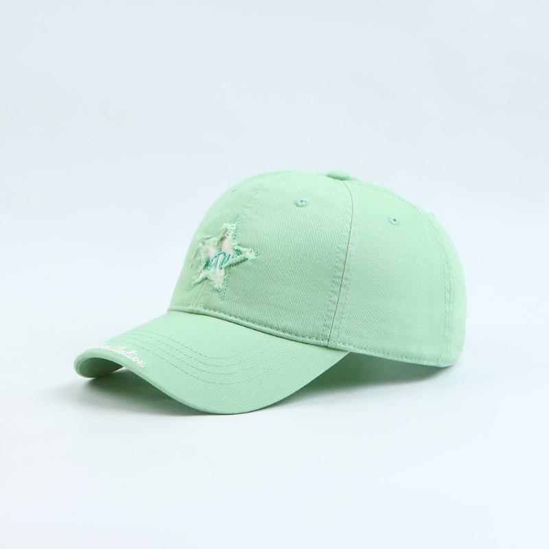 Vintage ripped pentagram embroidered baseball cap men's versatile cap outdoor casual sunscreen hat