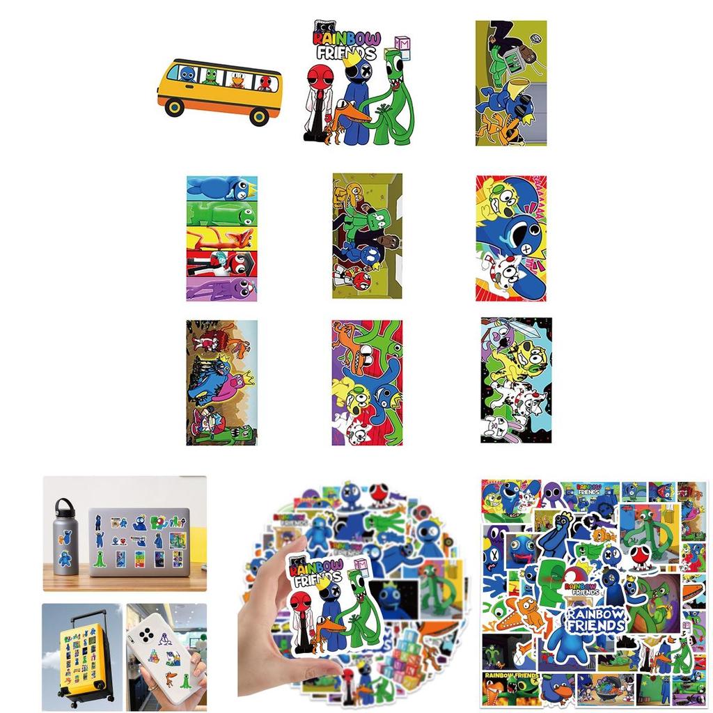 Colorful Roblox Rainbow Friends Stickers For Luggage Laptop And More!