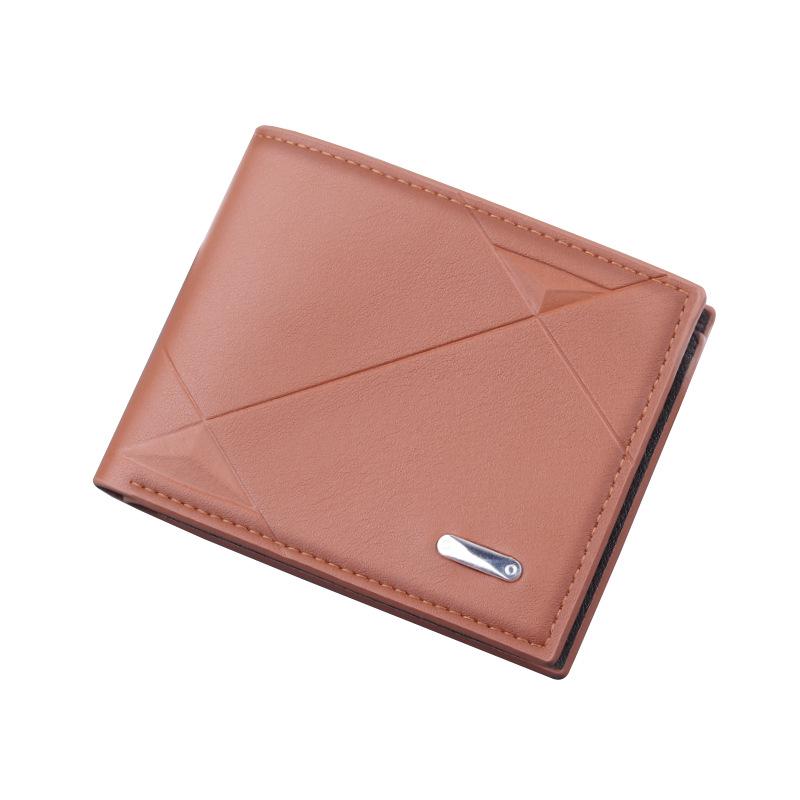 Men's Leather All-in-One Folding Card Holder Wallet with Large Capacity