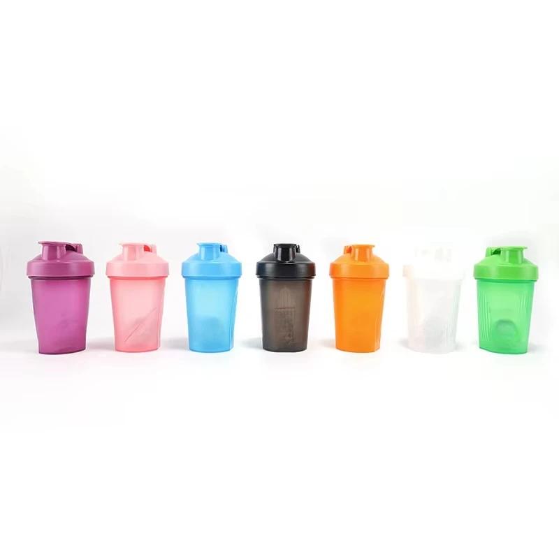 Hot 1-7PCS 400ML Blender Shaker Bottle with Scale Protein Shakes Leakproof for Powder Workout Gym Sport Mixing Cup Water Bottle