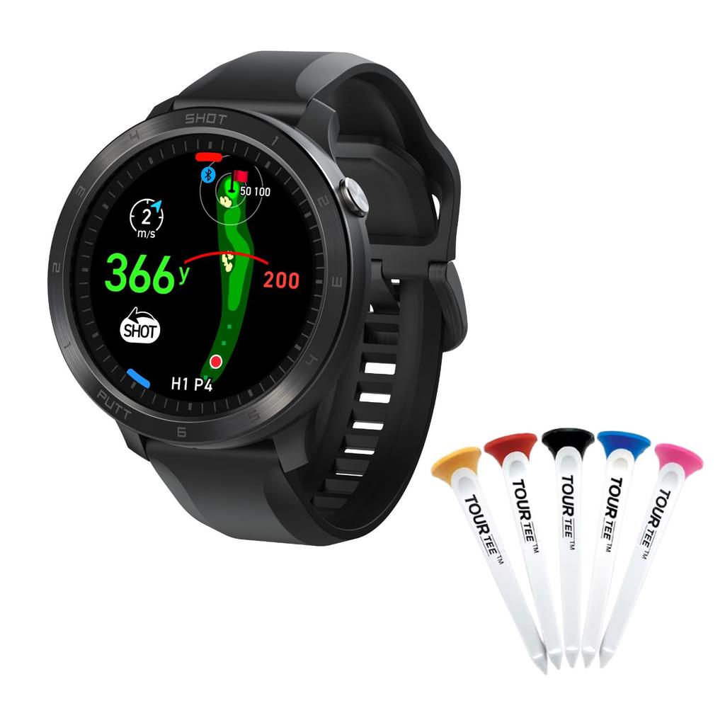 Voice Caddy T11 Pro GPS Golf Navigation Rangefinder Bluetooth App Linked Waterproof IPX7 Tour Tee Set Wristwatch-style