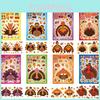 Colorful Cm2408005 Family Friendly Thanksgiving Turkey Stickers For Creative Playtime