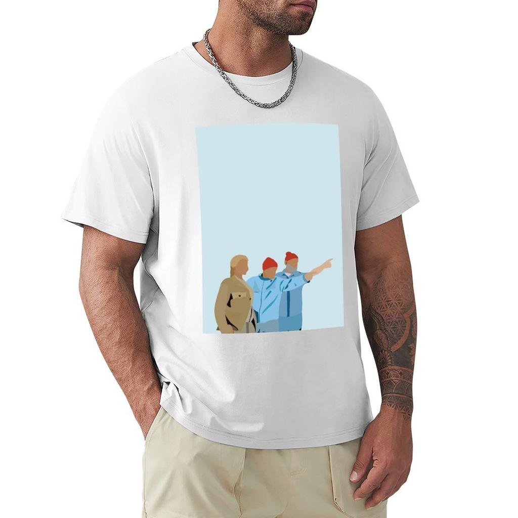 Minimal The Life Aquatic with Steve Zissou Poster Poster TShirt Active Wear Sports TShirt for Unisex