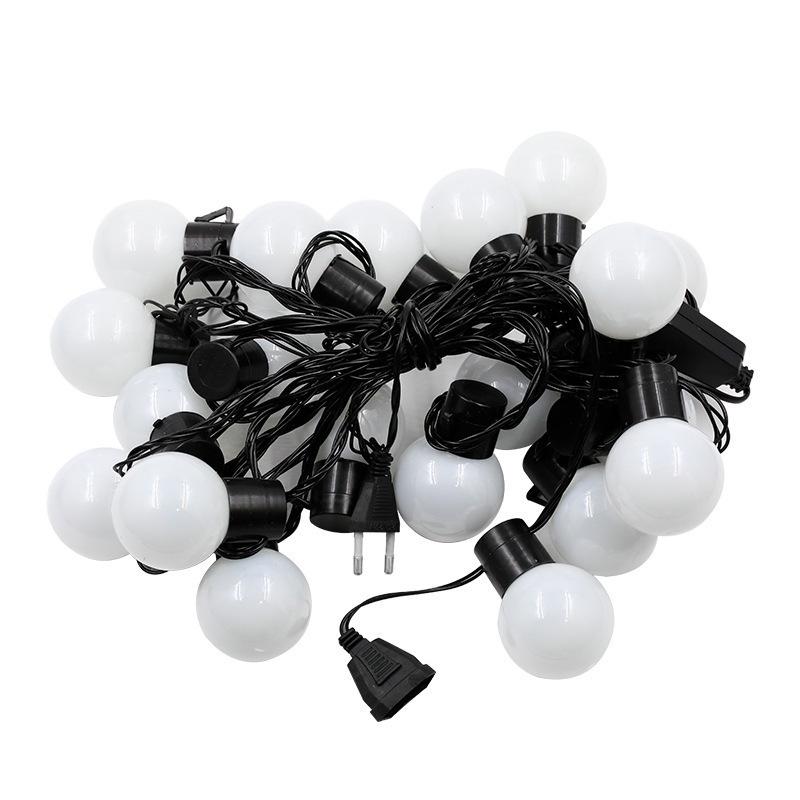 Solar LED Outdoor Camping Lantern String Lights - G50 Round Bulbs, Decorative Tent & Canopy Lights