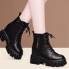 New Best-selling Women's Shoes: Thick-soled Boots, Height-increasing, Fleece, Short-top Single Cotton Boots