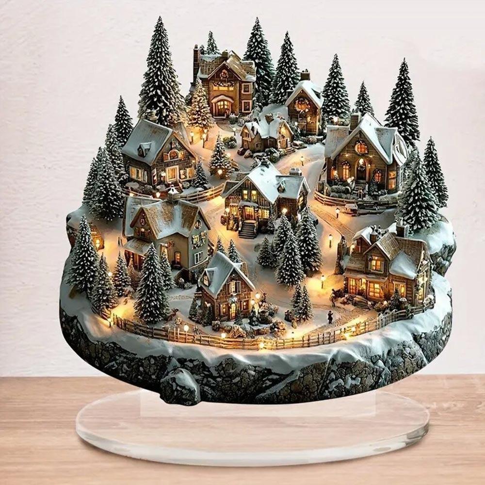 

Creative Santa Claus Snowman Christmas Decoration New Year Xmas Holiday Decor Multi-Scene Table Ornament Home Office Decor