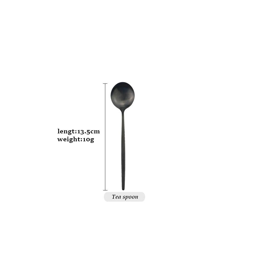 

1 шт., набор из нержавеющей стали, вилки, ножи, ложки, набор посуды, кухонный набор, столовая посуда, матовые столовые приборы, домашняя утварь, многоразовые столовые приборы Teaspoon