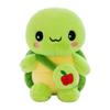 Adorable Green Apple Turtle Plush Backpack & Figurine