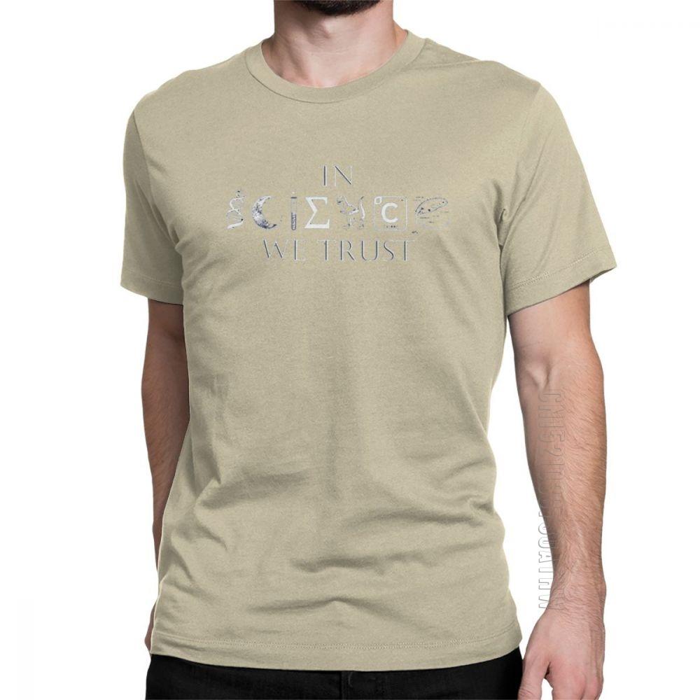 Unisexs In Science We Trust T Shirts Science Math Physics Chemistry Funny T Shirt Crew Neck Short Sleeve Tops Pure Cotton Tees