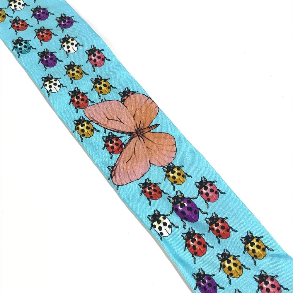 Versace Dua Lipa Butterfly Logo Ladybug BandeauScarf Scarf Silk Multicolore