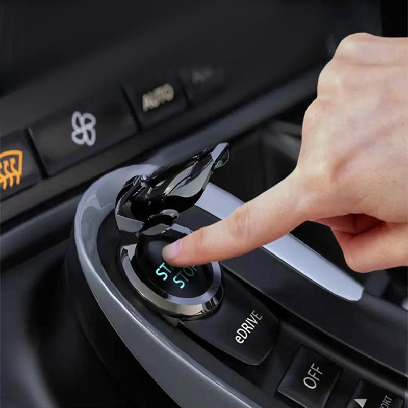 1Pcs Car One-Click Start Buttons Protective Cover Decoration For Honda Fit Mugen Insight Type S R VTEC DOHC Modulo Vezel Legend RR Si