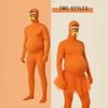 The Lorax Orange Full Face Puffy Skirt Zentai Set, Halloween Funny Party Performance Costume