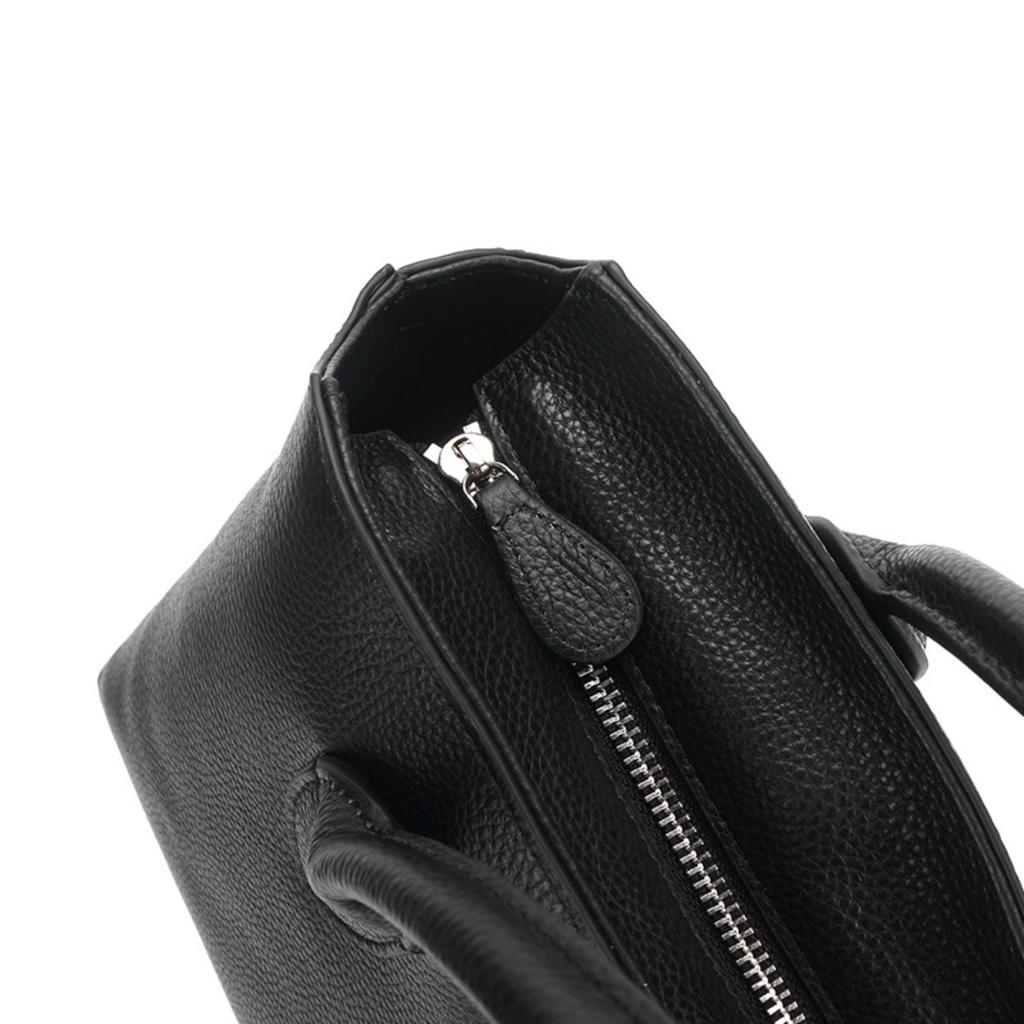 Women's Genuine Leather Tote Bag - Large Capacity Minimalist Underarm Handbag, Versatile Cowhide Shoulder Purse, Spacious Top Handle Bag