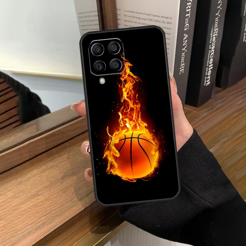 Basketball On Fire Case For Samsung Galaxy M13 M53 M51 M31 M11 M14 M34 M54 M12 M32 M52 M16 M36 M56 M15 M35 M55
