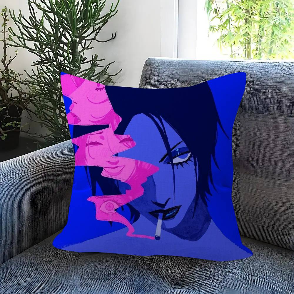 Anime Nana Cool Girl Pillow Gift Home Office Decoration Bedroom Sofa Car Cushion Cover Case 45X45
