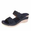 Women's Floral Wedge Heel Slide Slippers, Breathable Soft Construction Delivers Steady Support and All-day Walking Comfort