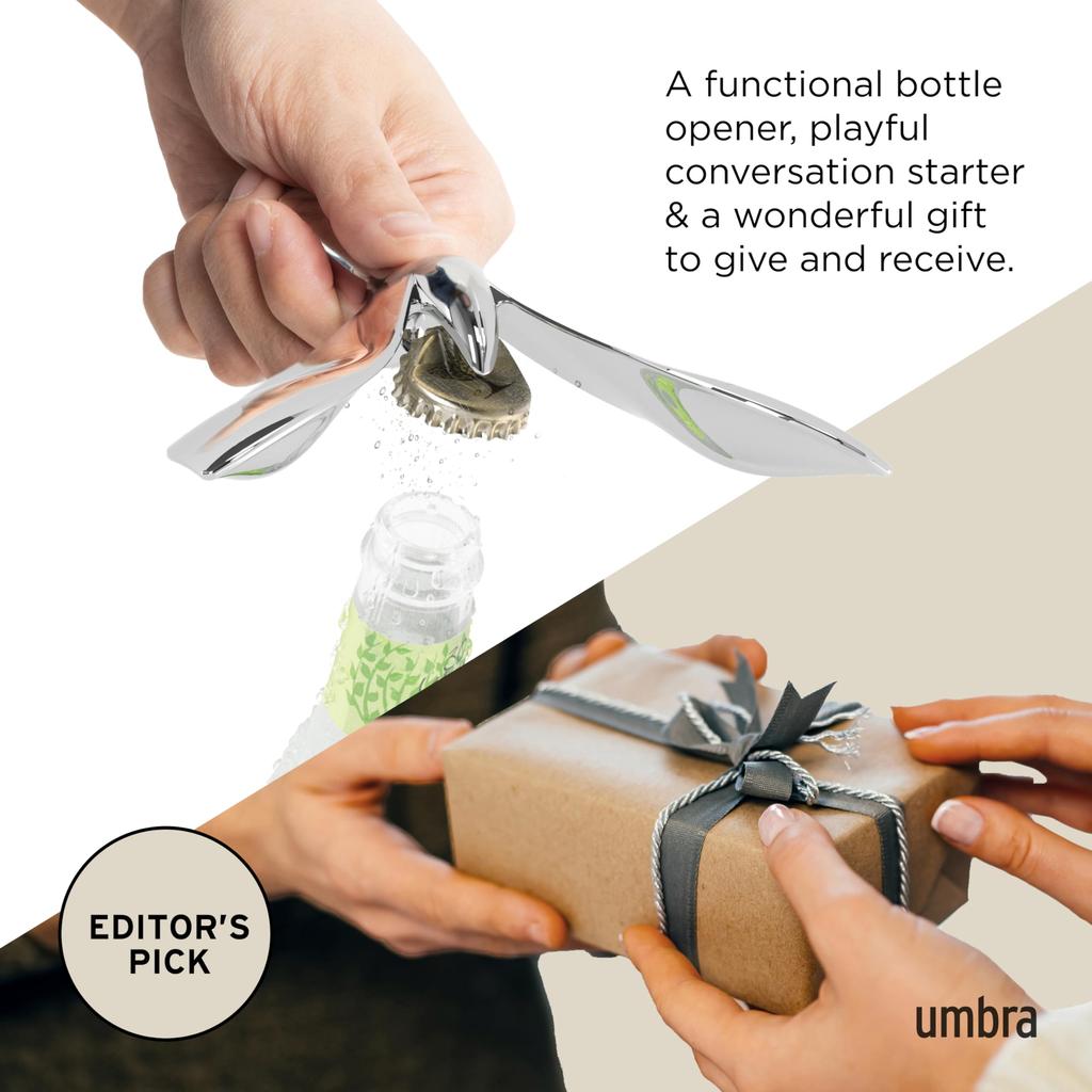 Umbra Tipsy Chrome Bottle 21013387158 Corkscrew, Opener,