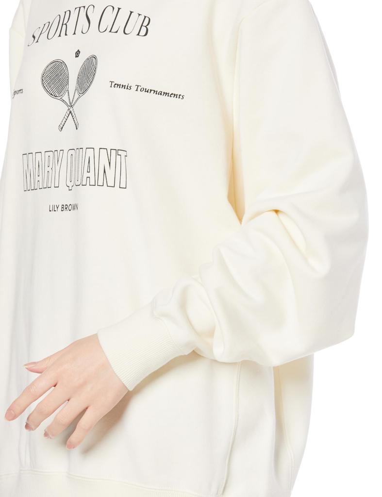 Lily Brown MARY QUANT Loose Sweatshirt LWCT241121 White Women's