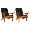 Adirondack Chair Cushions 2 Pcs Black Checkered Oxford Fabric