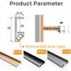 Embedded LED Cabinet Shelf Light Splint Layer Edge Aluminum Profile 18mm Wooden Board Backlight Invisible Clamp Bar Strip Lights
