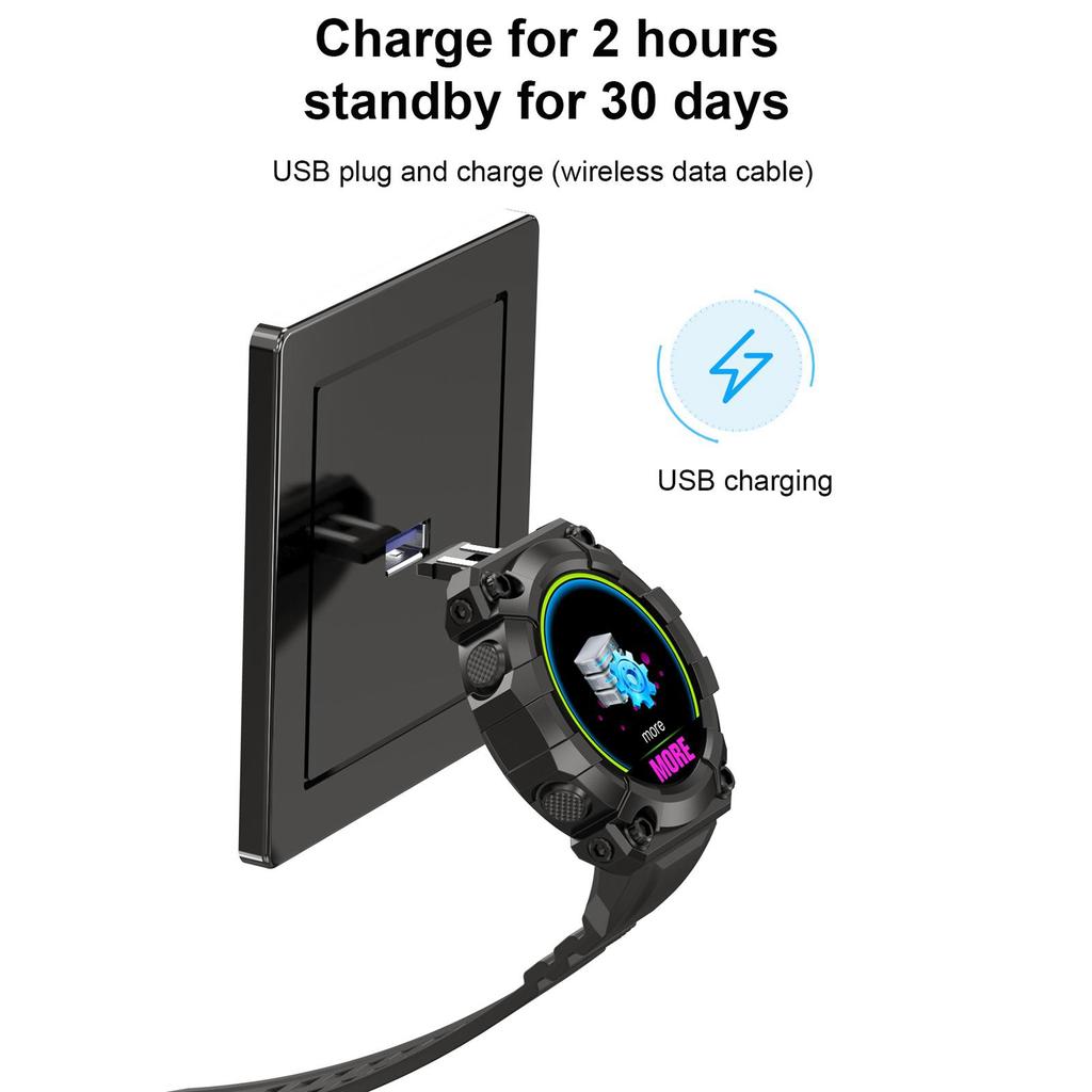 Smart Watch Fitness IP67 Waterproof 1.3 Inch Touch Screen Message Reminder Sports Watch