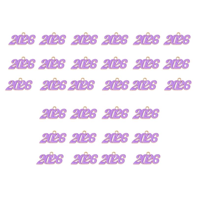 Sturdy Alloy 2026 Year Necklace Pendant Commemorating Life Event Comfort Fit For Daily Wear Elegant Accessory