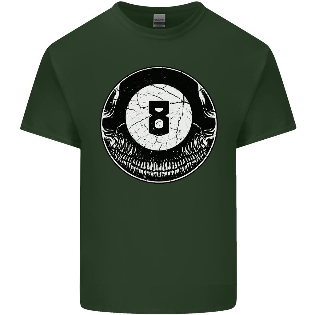 8Ball Skull Pool Player 9Ball Unisexs Light Cotton TShirt