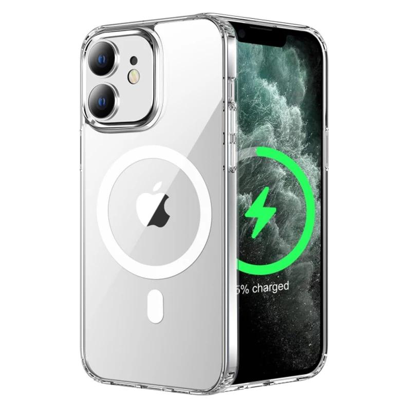 Luxury Car Phone Mount Case for iPhone 16 15 14 Plus 13 12 11 Pro Max Plus Case for MagSafe Magnetic Wireless Charger Clear Case