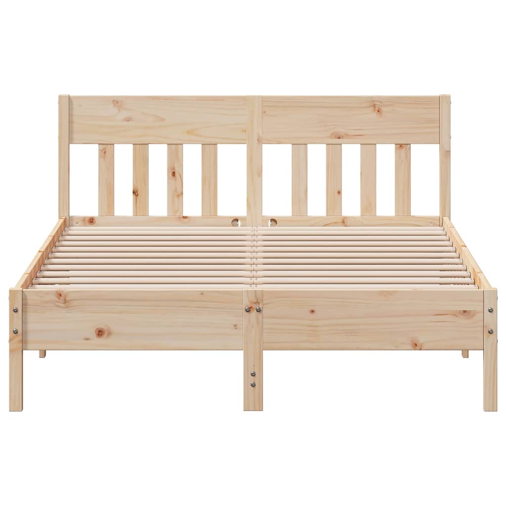 Vidaxl Bed Frame Without Mattress, 120X200 Cm, Solid Pine Wood