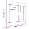 Quadratische Tischplatte 40 x 40 x 2,5 cm Massives Teakholz