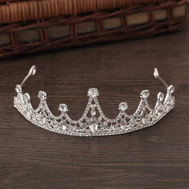 Neue Kinderkrone Legierung Perlenkrone Braut Hochzeitskleid Hochsteckfrisur Stirnband Abendessen Leistung