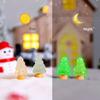 50Pcs Luminous Christmas Tree Ornament Plants Micro Landscape Figure Glowing Miniature Statue Potted Mini Garden Accessories