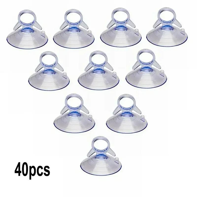 40 Pezzi Parasole per Parabrezza Auto Ventose Piccole Ventose in PVC Ganci Ventosa per Finestrino Auto 5 mm per Parasole Automobilistico