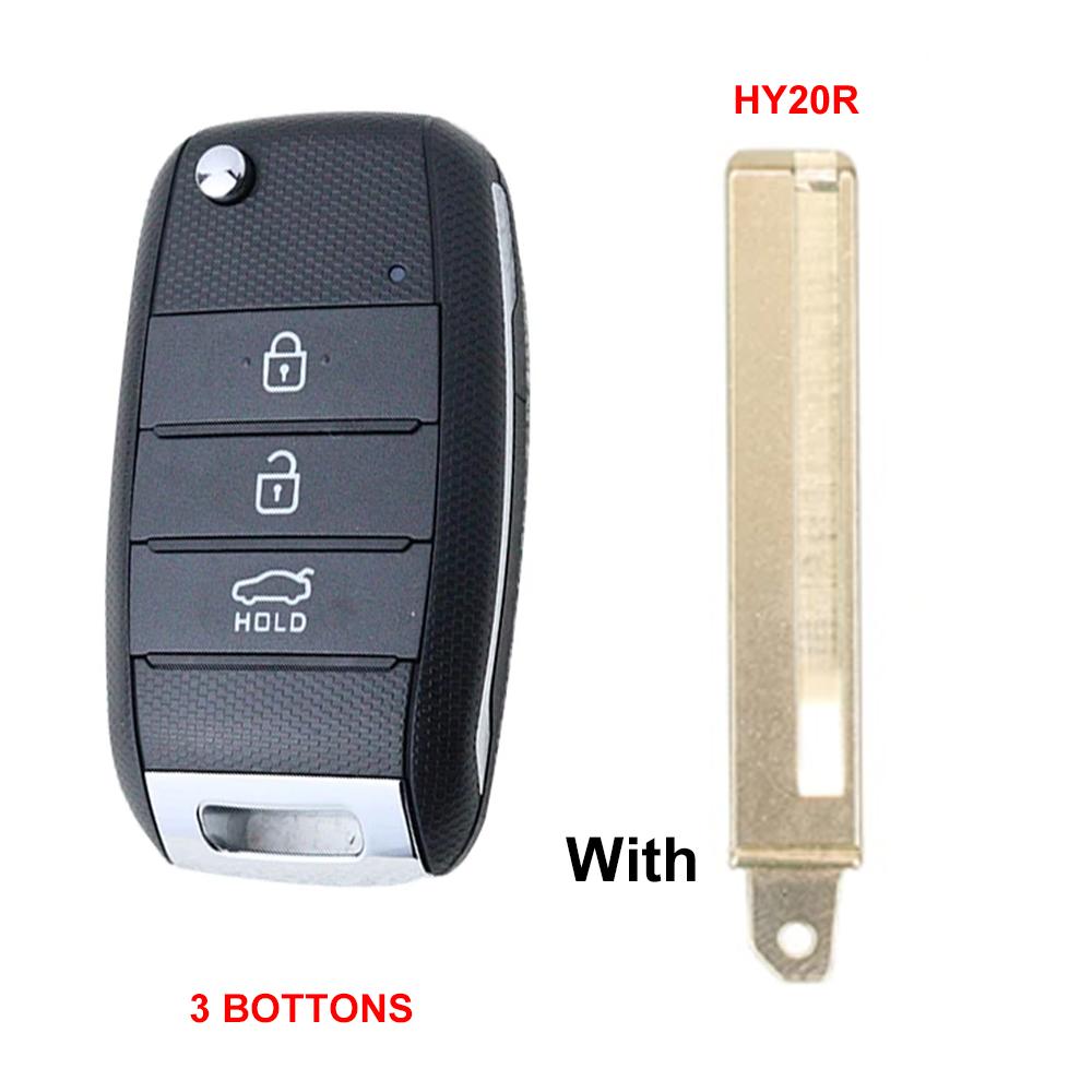 3 Buttons Replacement Car Key Case Cover Fob Housing For Kia Kia K2 K3 K5 Carens Cerato Forte Cadenza Car Flip Folding Key Shell
