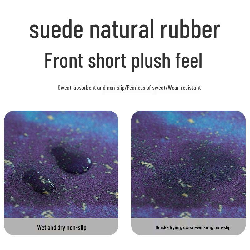 Extra Large Non-Slip Suede Yoga Mat - Sweat-Absorbent, Thick, Natural Rubber