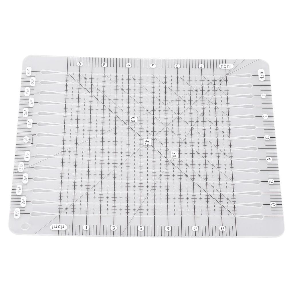 6.5x6.5in Quilting Ruler Acrylic Clear Quilting Template for Cutting Fabric Pieces Sewing Supplies