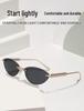 Trendy Unisex Cat Eye Sunglasses with Metal Rivet Legs - Kuaishou Style