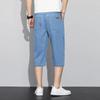 Summer Thin Men's Jeans Shorts Blue Gray Classic Style Elasticity Straight Light Business Casual Denim Shorts Male