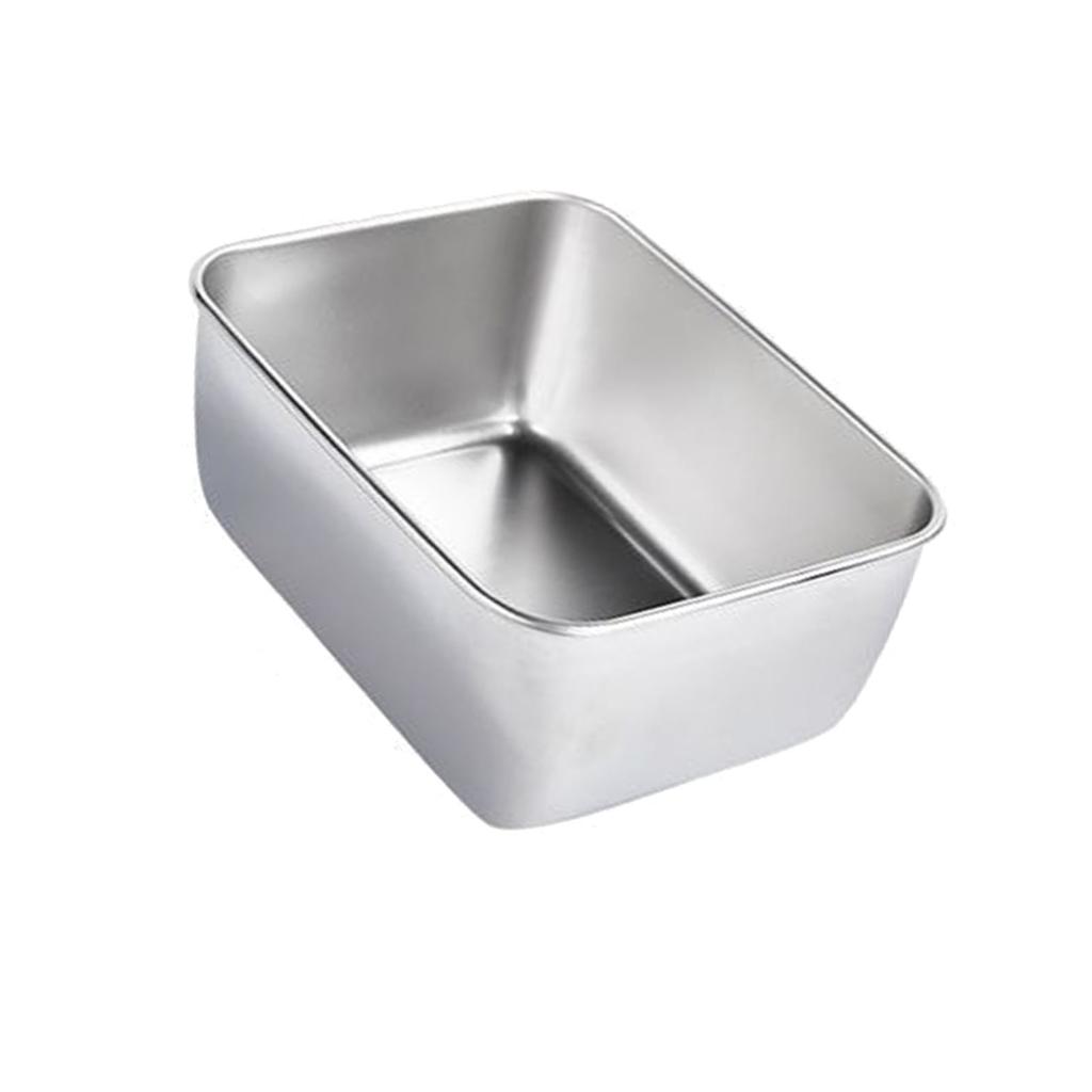 304 Stainless Steel Tray Dish Plate Rectangle Food Storage Container for Fruit Vegetables