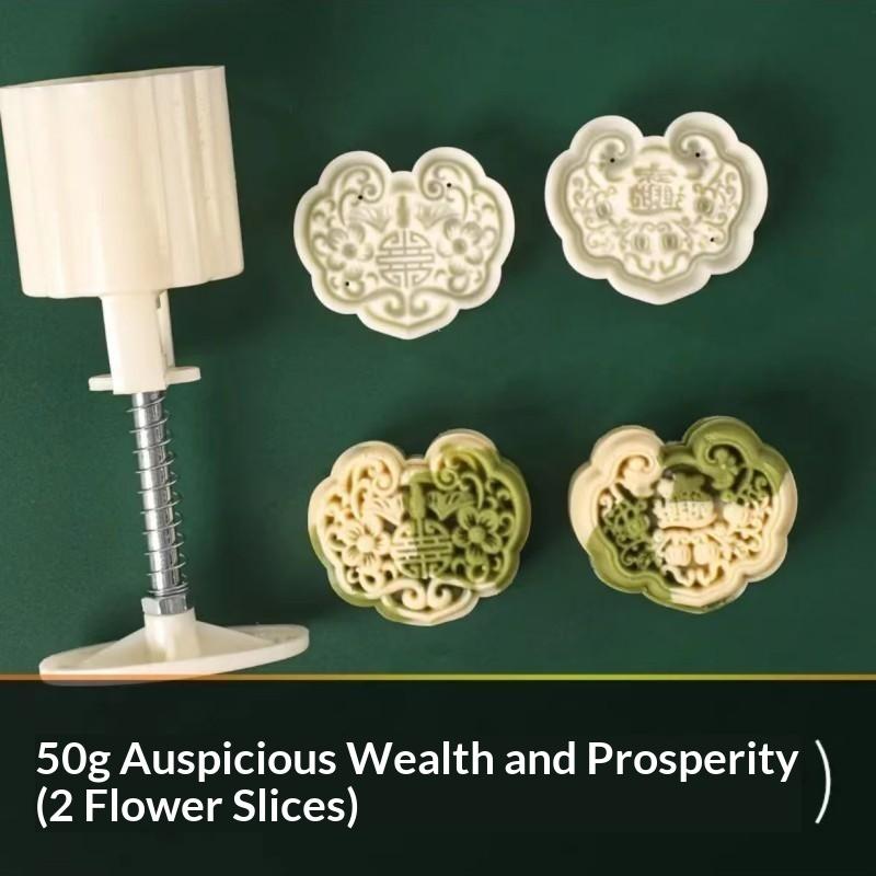 Plastic Hand Pressure Mooncake Mold Cookie Stamps Reusable Pastry Maker Tool Mid Autumn Festival For Baking Dessert Making