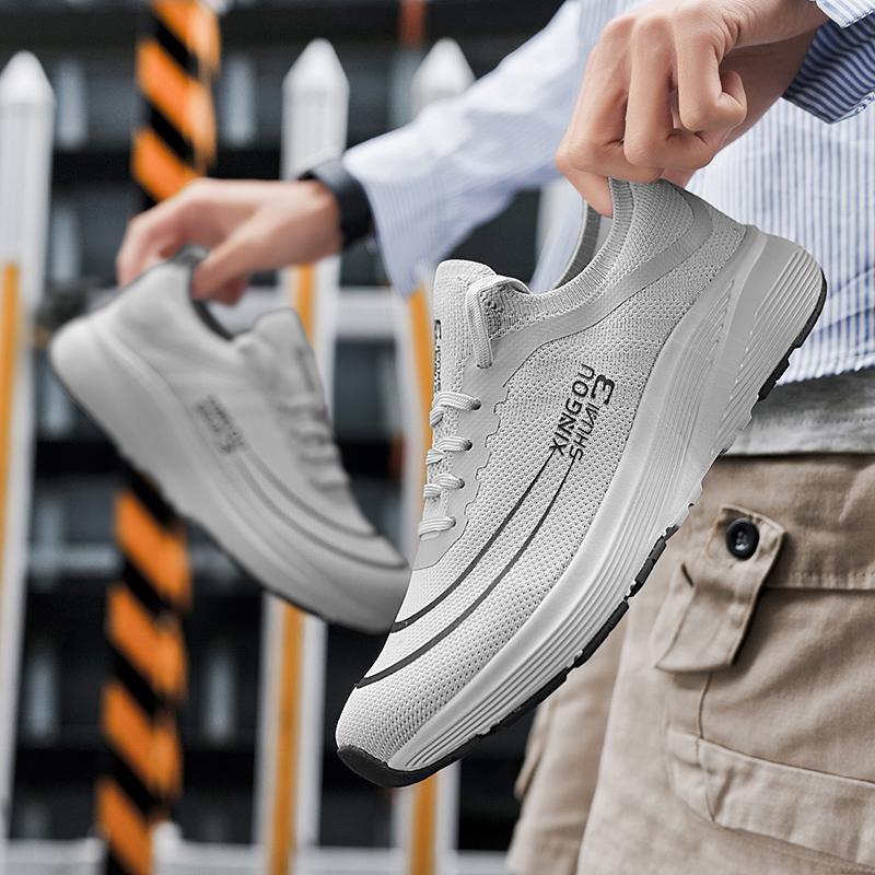 Fashion Brand Trend Size 46 Men's Wear-resistant Cushioning Thick-soled Fitness Sneakers Outdoor Breathable Running Shoes for Men Women