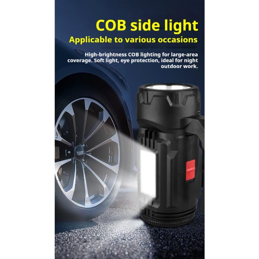 Multi Functional Flashlight Rechargeable Outdoor Searchlight USB Charging with Tools,Hexagonal Socket/tape Measure/art Knife/screwdriver/screwdriver