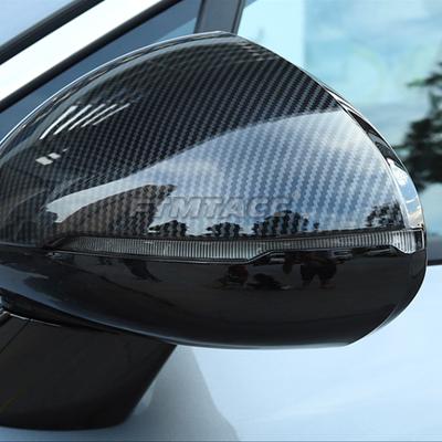 For KIA K5 Optima 2022 Auto Car Parts Body Side Door Rearview Mirror Cover Sticker Trim ABS Carbon Fiber