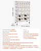 7-Tier Rolling Bin Storage Rack, 24 Organizer Bins, Bin Rack Storage Steel Wire Shelving System with Wheels, Mobile Tool Organizer for Garage,