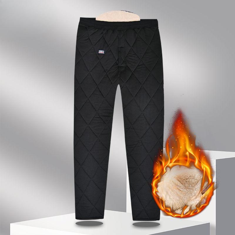 Winter  Suit Men's Cotton Clothes Cotton Pants Two-piece Set Dad Thickened Warm Vest Velvet Cotton Suit