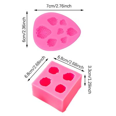 3D Mini truskawkowe silikonowe formy kremówki jagody czekoladowe kremówki forma na cukierki